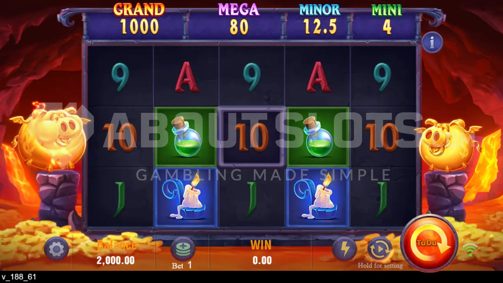 Devil Fire 2 visao geral dos free spins com Golden Pigs e Sticky Wilds