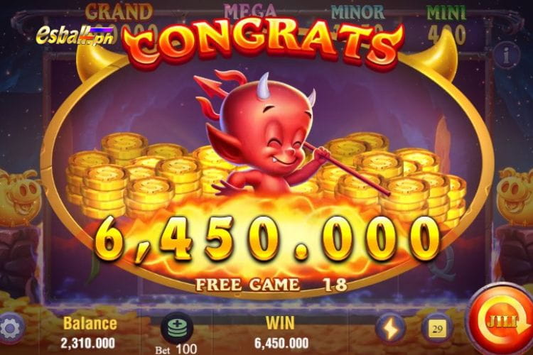 Design visual do tema infernal do Devil Fire 2 com cavernas vulcânicas e símbolos dourados